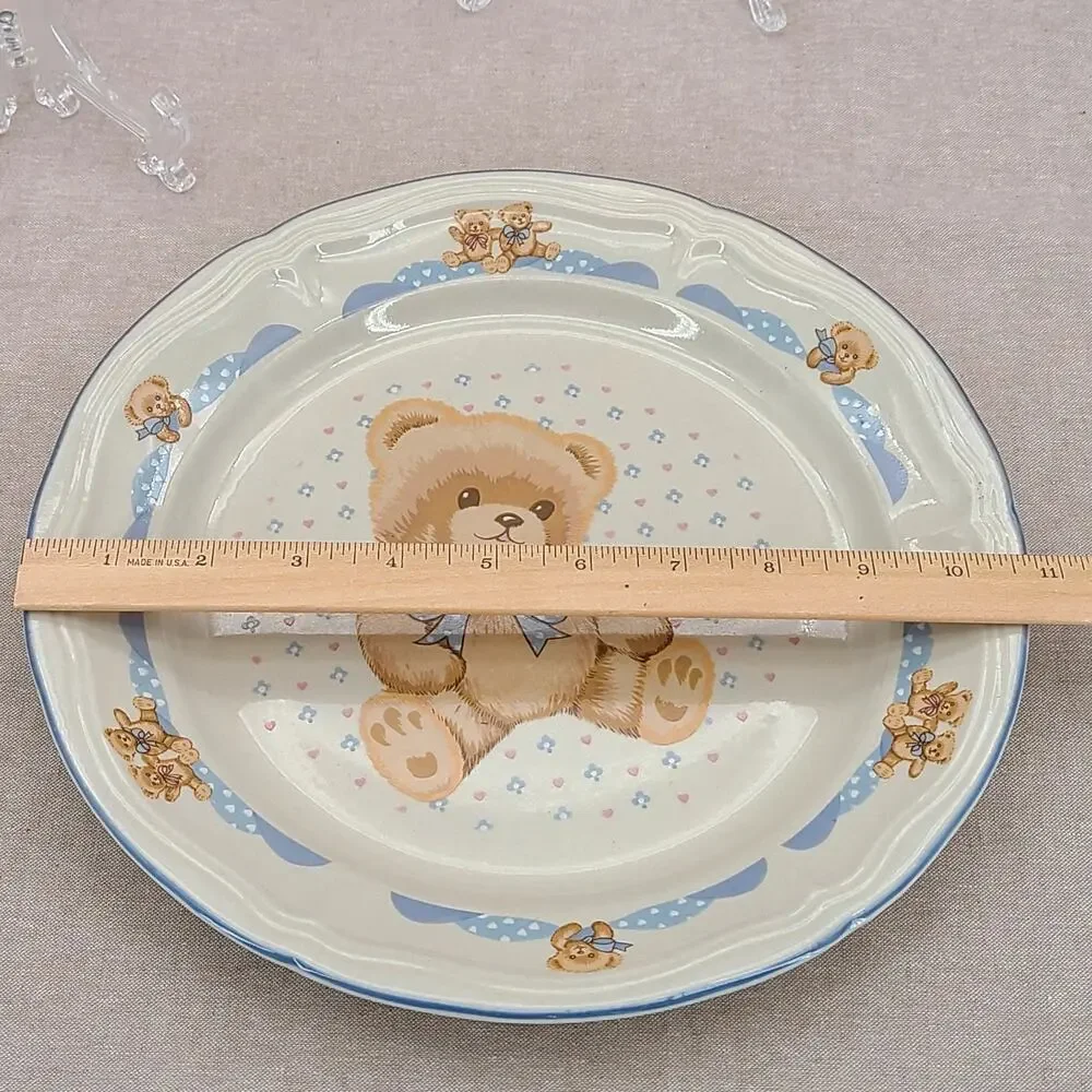 Tienshan Theodore Country Bear Stoneware Dinnerware Set – 5 piece Place Setting